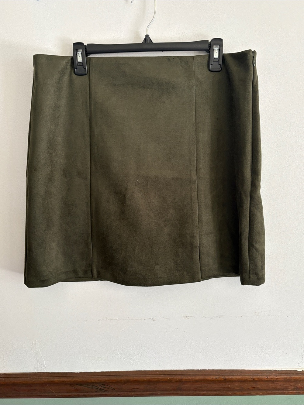 Loft Deep  Green Suede Womens Skirt